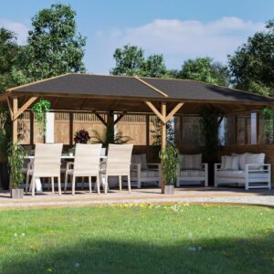 Utopia 630 Glazed Wall Gazebo