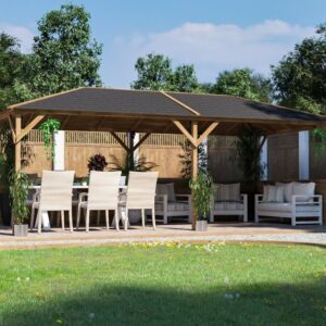 Utopia 630 Walled Gazebo Half Height